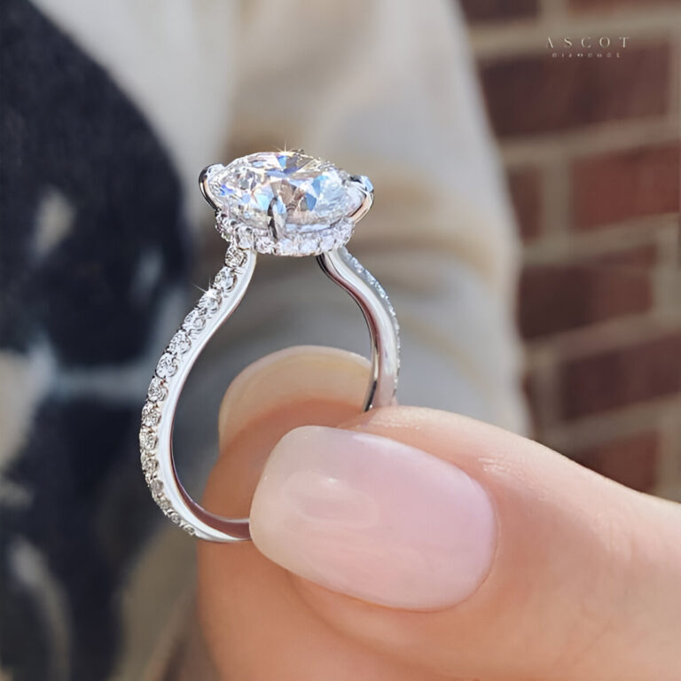 Peek-a-Boo Hidden Halo Engagement Ring